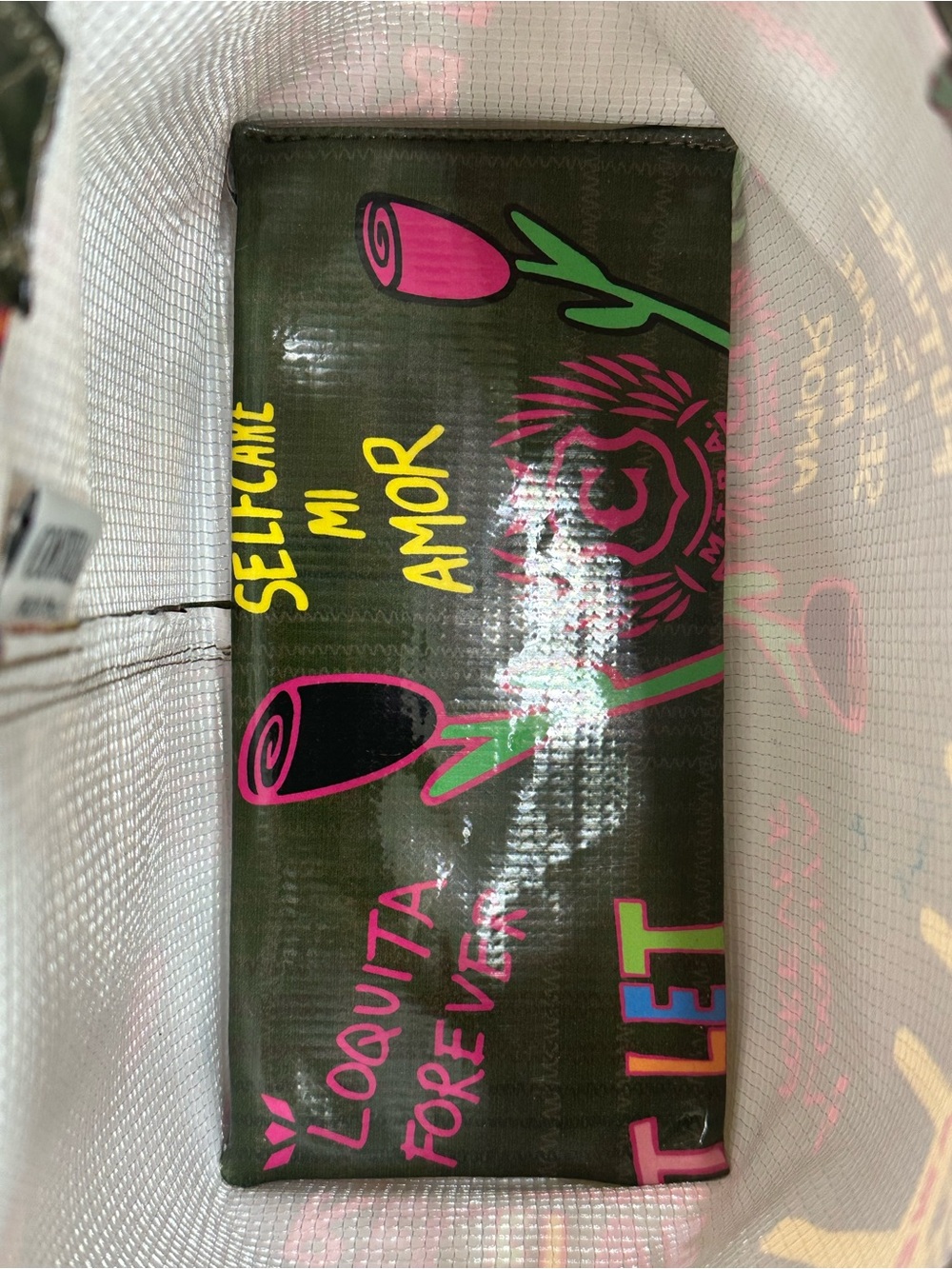 Consuela Olive Graphic 'Selfcare Mi Amor' Printed Tote - Picture 4 of 7